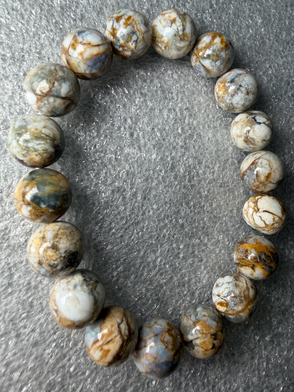 Beautiful 11MM Blue Pietersite Opal Natural Crystal Bracelet